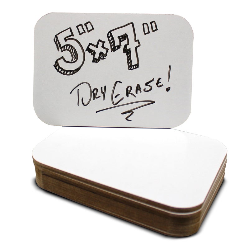 Flipside Products ألواح بيضاء قابلة للمسح الجاف من فليبسايد برودكتس 5" × 7"، حزمة صفية، لوح جانبي واحد للاستخدام في الصف، قابلة لإعادة الاستخدام لمشاركة المجموعة - 24 حزمة - Image 2